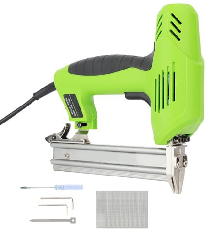 locwanot 1800W Electric Stapler Corded Heavy Duty Power Tacker with Staple Handheld Nail-Gun-Kit for Upholstery, Material Repair, Carpentry, DIY EU