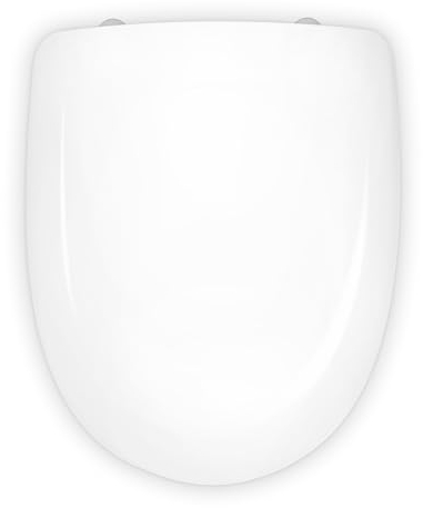 ABATTANT WC COMPATIBLE ODÉON JACOB DELAFON | INSTALLATION ET NETTOYAGE FACILES | CHARNIÈRE EN ACIER INOXYDABLE | MATÉRIAUX DE QUALITÉ | SIÈGE DE TOILETTE TRÈS RÉSISTANT | BLANC | 43 x 36 x 4,5 cm