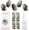JMEOWIO Marbre Or Noir Stickers Ongles Gel Nail Stickers Semi-durci Autocollant Ongle Gel Uv Deco Ongle Nail Art Design Manucure