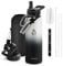 RAYMYLO Insulated Water Bottle 40 oz, Triple Wall Vacuum Stainless Steel (Cold for 48 Hrs), Leak Proof & Non-BPA, Modern Water Flask Jug with Paracord Handle & Straw Spout Lids, Ombre: White/Black
