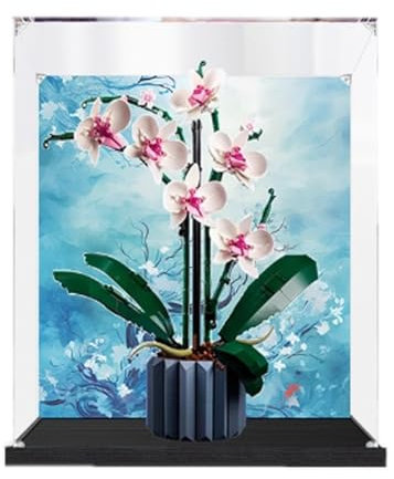 Scatola espositiva in acrilico per modello Lego 10311 Orchidea, scatola trasparente antipolvere, scatola portaoggetti, compatibile con kit di costruzione Lego 10311 (modello non incluso)