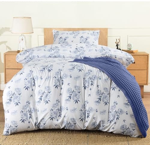 Utopia Bedding Single Rose Floral Duvet Cover Set Print - Soft Microfibre Polyester - Bedding Quilt Cover Set