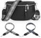 Gerbala Bauchtasche Damen Leder, Kleine Damen Umhängetaschen, Leder Handy Umhängetasche Echtes Crossbody Bag mit 2 Breitem Schultergurt Kartenhalter für Reisen Einkaufen Arbeiten (Schwarz)