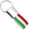 pubblimania Portachiavi Tricolore Bandiera Italia. Acciaio e Poliuretano con Scatola Regalo Blu