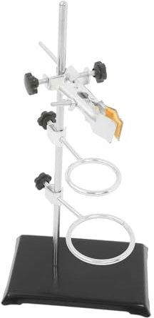 Zerodeko Heavy Duty Laboratory Stand Base Lab Clamp Holders Clamp Flask Test Tube Vial Rack Ring Support for Chemistry Experiments