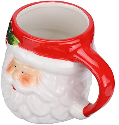 TOPPERFUN 1Stück Weihnachtliche Santa Tasse Aus Keramik Für Lustiger Weihnachtsbecher Mit Niedlichem Design Die Weihnachtsfeier Für Getränke Wie Wasser Milch
