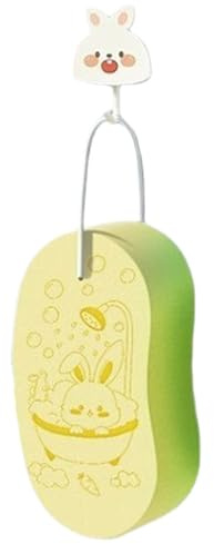 Care Kit d'éponge de bain pour bébé avec cordon de serrage pour bébé et enfant
