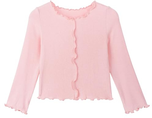SEAUR Top da danza per ragazze, a maniche lunghe, bolero, cardigan, coprispalle con bottoni, leggero, 4-14 anni