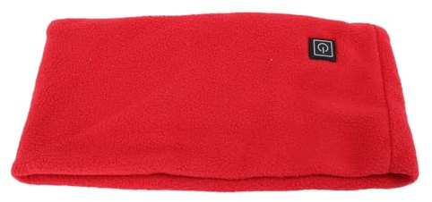 Fockety Beheizter Schal für Männer und Frauen, USB-betriebenes Beheiztes Nackenpolster mit Temperatursensor, Wiederaufladbarem Akku und 3 Temperatureinstellungen, für Winter (Rot)