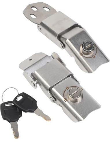 Serratura in lega di alluminio, fibbia anti-rumore a sgancio rapido con cuscinetto in gomma antiscivolo, per una vestibilità versatile per bauletto della moto, confezione da 2