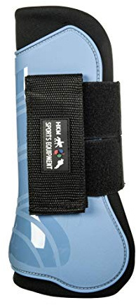 HKM Genoa 91996491.0643 Jumping Boots and Fetlock Caps Set of 4 Baby Blue/Black