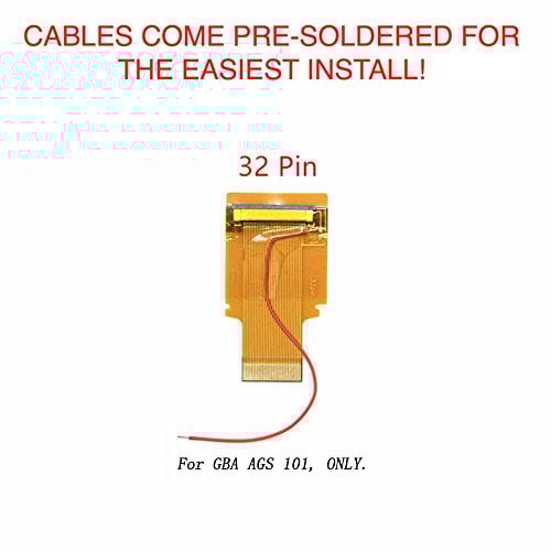 32-poliges Flachbandkabel, Hintergrundbeleuchtung, Adapter für Nintendo Game Boy Advance GBA AGS 101