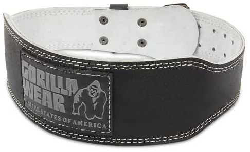 Gorilla Wear 4 Inch Padded Leather Belt - schwarz - Bodybuilding und Fitness Gürtel für Damen und Herren, XXL-3XL