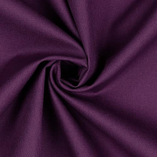 babrause® Baumwollstoff uni violett Webware Meterware Popeline OEKOTEX 150cm breit - Ab 0,5 Meter