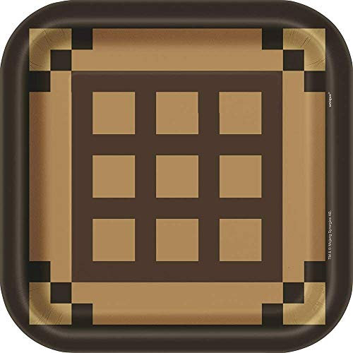 Minecraft Birthday Party Large Lunch Plates 8 Pack