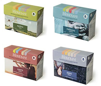 Raffinata degustazione Infusi, Tisane, Tè - 20 gusti in 80 filtri - Selezione di Tè e Miscele di frutta, fiori ed erbe in filtro bio - Meridiani Infusion & Tea