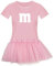 T-Shirt M&M + Tüllrock Karneval Gruppenkostüm Schokolinse 11 Farben Damen XS-3XL Fasching Verkleidung M's Fans Tanzgruppe, Größenauswahl:S, Farbauswahl:rosa - Logo Weiss (+Tütü rosa)