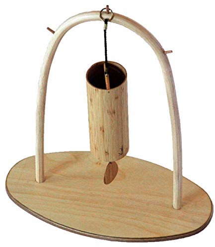Koshi Aria Carillon à air avec support en rotin - Wind Chime - 42 x 36 x 18 cm