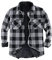 ZENTHACE Herrenjacke aus warmem Sherpa-Fleece, kariert, Flanellhemd (komplett mit Sherpa-Fleece gefüttert) Grau L