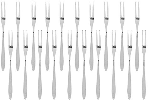 20 Piezas Tenedores de Frutas, Mini tenedores de té de frutas Tenedores de Postre Acero Inoxidable Tenedores Pequeños, para el Hogar, Oficina, Tienda de Postres y la Fiesta