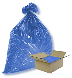 dm-folien Blaue Müllsäcke 120 Liter I 50 Stück I 700 x 1100 mm I Große Abfallbeutel für leichte bis mittelschwere Abfälle I Reißfeste Müllbeutel aus LDPE Regenerat I Foliensäcke 150 my