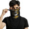 ShopINess Unisex Bandana Gesichtsmaske Schal Gesicht mit Ohrschlaufen Rave Sturmhaube Hals Gamaschen Staubtuch Waschbare Wind Motorrad Maske - Totenkopf (Gold)