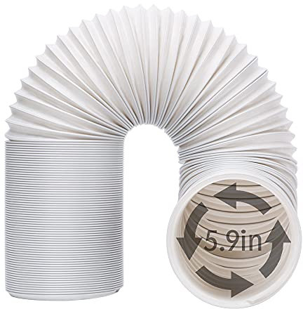 UNAOIWN Portable Air Conditioner Exhaust Hose. AC Vent Hose with 5.9/15CM Diameter, Anti-Clockwise Thread & Length up to 59 (Length-1.5M/59)
