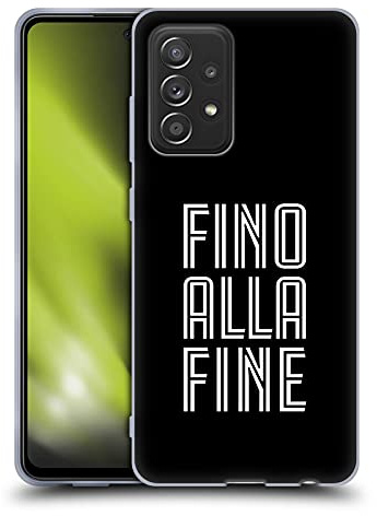 Head Case Designs Offizielle Juventus Football Club Fino Alla Fine Schwarz Typ Gel Handyhülle Hülle [Militärischer Schutzgrad] Kompatibel mit Galaxy A52 / A52s / 5G (2021)