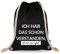 Turnbeutelliebe® Turnbeutel mit Spruch - Modern - Lustig - Neu - Frauen - Männer - Kinder - Baumwolle schwarz - Sportbeutel - Rucksack - Stoffbeutel - (Ich hab das schon verstanden)