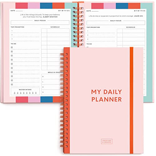 S & O Undated Planner con Meal, Abitudini e Routine Tracker, Elenco delle cose da fare giornaliero