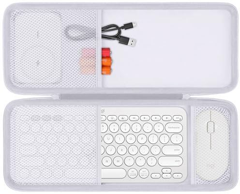 co2CREA Hart case Tasche für Logitech K380 /Pebble Keys 2 K380s Kabellose Bluetooth-Tastatur Pebble Mouse M350 /M350S Maus Combo(Nur Hülle, Enthält kein Logitech Pebble 2 Combo)