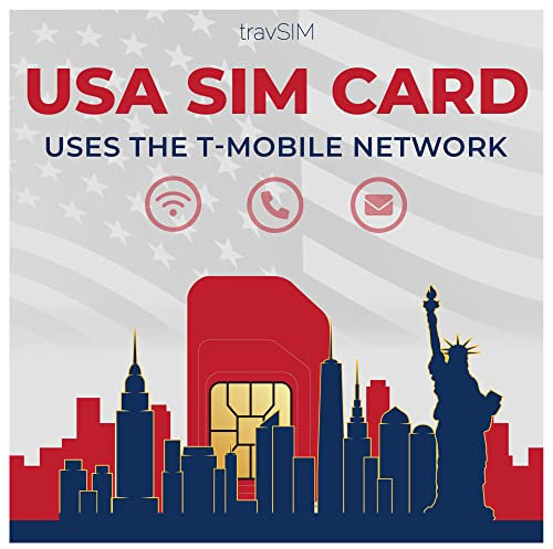 travSIM USA SIM Karte | 50GB Mobile Daten mit 4G/5G Geschwindigkeit | Unbegrenzte Nationale Anrufe & SMS für die USA | Gültig für 10 Tage