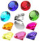 10 stück 4 cm große Diamant-Acryl-Edelsteine, gefüllte Ostereier für die Piratenschatzsuche, Partygeschenke für Tauchlehrer, Geburtstagsgeschenke, Weihnachts-Osterpreise (Gemischte Farbe-10 Stück)