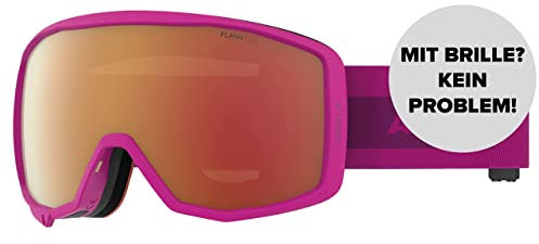ATOMIC Salomon COUNT JR Spherical Ski Goggles for Children, Comfortable Live Fit Frame, Clear Vision and Better Glare Protection, Over-The-Glasses Compatible for Glasses Wearers, Pink