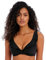 Freya Swim – Bikinioberteil, einfarbig, tiefer Ausschnitt mit Rüschen, Jewel Cove, einfarbig schwarz