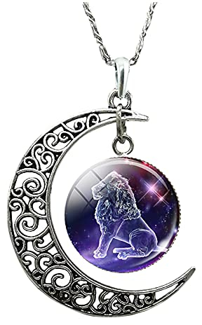 Yowablo Halskette 12 Girls For Mom For Women Present Constellation Her Moon Gifts Halsketten Anh鋘ger Herren Ketten Edelstahl (b-E)