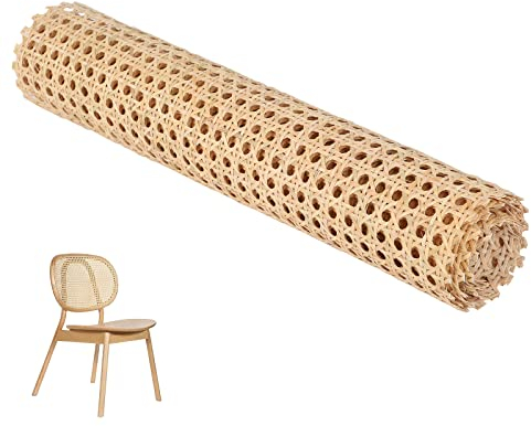 Yearninglife Natürliches Rattan-Gurtband,Wiener Geflecht, Natürlich Rattan Geflecht,handgemachtes Rattan Für DIY-Projekte & Dekoration,Möbel Heimdekoration,Wabengeflecht,Flechtrohrgewebe (40×100 cm)