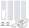 Boxwizard Kit di Sfiato per Finestra AC - Kit per Finestra Portatile per Condizionatore d'Aria Finestra Regolabile per Condizionatore d'Aria Kit di Sfiato per Finestra Scorrevole AC