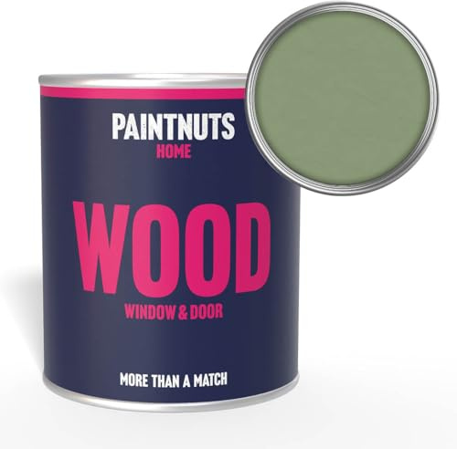 Paintnuts Wood Window & Door Paint - RAL-6021 - PALE GREEN Matt 2.5 Litre Tin