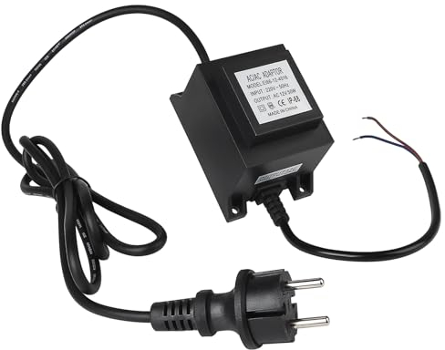 CPROSP LED Transformator 12v 50W ip68, LED Driver Außen Wasserdicht, Pool Trafo 12v, Transformator 220v 12v LED mit Stecker, Ein/Ausgang 220V-50Hz/AC 12V 50W