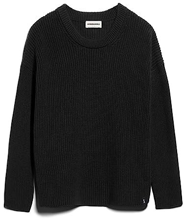ARMEDANGELS Damen Pullover Loose Fit aus Bio-Baumwolle NURIAAS Loose Fit Black