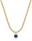 COMEO® Edelstein Kette - Heilsteine Kette mit echtem Edelstein Anhänger und vergoldeter wasserfester Edelstahlkette - Kristall Kette, Heilstein kette - Lapislazuli