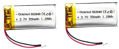 RAEWSTCO 3,7 V 350 mAh 502040 Lipo Wiederaufladbarer Lithium-Ionen-Akku mit JST-Anschluss - Stellen Sie sicher, dass die Polarität des Geräts mit der Batterie übereinstimmt
