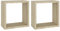 Homgoday Wandregal Würfel 2 Stück Eiche Sonoma 30 x 15 x 30 cm, Wandregal, Wandregal, bewegliches Wandregal zum Aufhängen, Regal für Wohnzimmer, Büro, Schlafzimmer