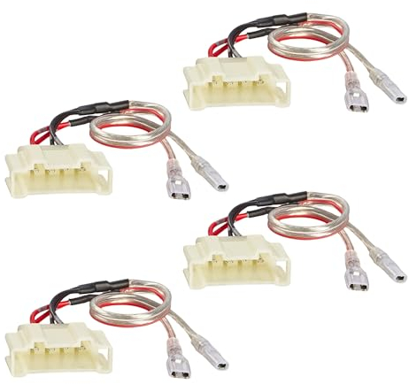 RED WOLF Lautsprecheradapter 4er Set kompatibel mit 1999-2022 VW Jetta Passat Golf Tiguan Skoda Seat Lautsprecher Adapter Kabel