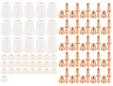90-teiliges Plasmaschneider-Schneidbrenner-Verbrauchsmaterial, Keramikbecher, Elektrodendüse, Shunt, Porzellan Und Kupfer-Schweißset Für Plasmaschneider-Maschine