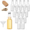 15 Pièces Mini Bouteille Vide pour Alcool, Bouteilles Miniatures Réutilisables 60 ml, Bouteilles en Plastique Réutilisables, avec Couvercle et Entonnoir, étiquette en Papier Kraft