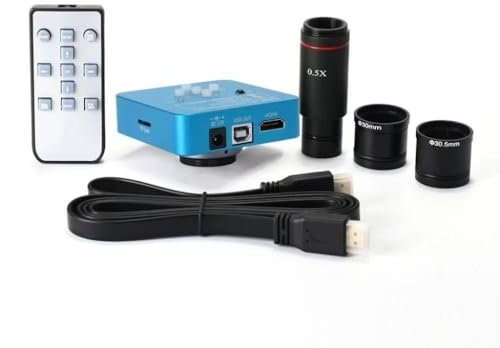 Handheld Digital Microscope Accessories 34MP HDMI USB Microscope Camera Eyepiece Electronic Eyepiece with 0.5XC Mount Eyepiece Adapter Microscope Accessories