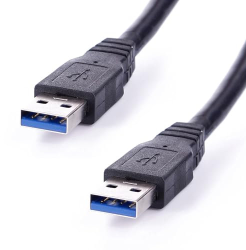 REY Cable Alargador USB 3.0 Macho a USB 3.0 Macho de 2M Negro