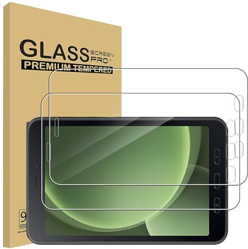 carinacoco 2 Pack Screen Protector for Samsung Galaxy Tab Active 5 8 inch, 9H Toughness Premium Shatterproof Scratch-Resistant Anti-Fingerprint No-Bubble HD Ultra Clear Tempered Glass